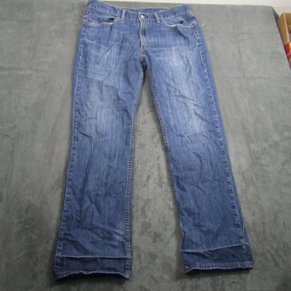 Levi Strauss 514 Jeans Mens 36x32 Blue Straight Fit Medium Wash Denim